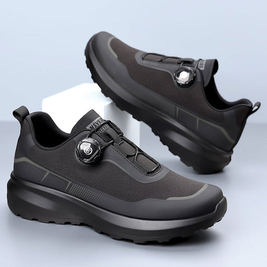BLACK SNEAKERS WITH A FUTURISTIC DESIGN -LBN
