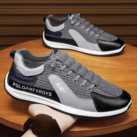 GREY & BLACK SPORTS SNEAKERS-TZN